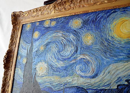 加拿大用3D打印精准复制梵高绝世名画《星夜》