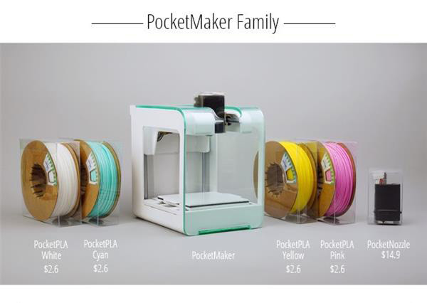 巴掌大的PocketMaker 3D打印机登陆Indiegogo