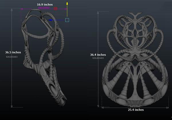 受银河系启发的3D打印Vortex连衣裙